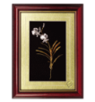 Orchid In Wood Glass Frame