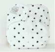 1 piece AUTUMNZ Minky Snap Button Dreamy Dots White - FREE 2 Inserts