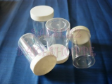 10 New Round Plastic Storage Jar,Screw-on Lid (L)