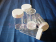 10 New Round Plastic Storage Jar,Screw-on Lid (M)