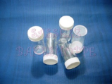 10 New Round Plastic Storage Jar,Screw-on Lid (XS)