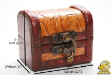 1 Mini Wooden & Leatherette Treasure Chest Jewelry Box