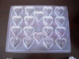 HEARTS/LOVE Clear Plastic Jelly Mould,18 holders