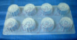 ROUND PATTERN 8 mould Clear Plastic Jelly Mould