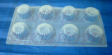 Swirls/Round Pattern 8 mould Clear Plastic Jelly Mould