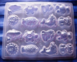 VARIETY Clear Plastic Jelly Mould,8 design,16 mould (A)