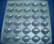 KETUPAT/DIAMOND SHAPE Clear Plastic Jelly Mould