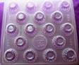 ROUND SWIRL DESIGN Clear Plastic Jelly Mould,17 holders