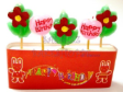 FLOWER & HEARTS BIRTHDAY PARTY CANDLE TOPPER
