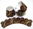 Cupcake Muffin Baking Wrap Cases -BROWN WAVY PATTERN-25pcs