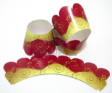 Cupcake Muffin Baking Wrap Cases -RED & GOLD PATTERN-25pcs