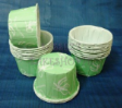 Muffin Cake Baking Paper Cup/Case-Pleated-GREEN W RIBBON(S)-20pcs