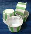 Muffin Cake Baking Paper Cup/Case-Pleated-GREEN & WHITE(L)-20pcs