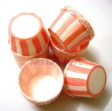 Muffin Cake Baking Paper Cup/Case-Pleated-PINK & WHITE(S)-20pcs