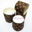 Muffin Cake Baking Paper Cups/Cases-BROWN W YELLOW FLOWER(L)-20pcs