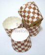 Muffin Cake Baking Paper Cups/Cases-BROWN CHESS-20pcs