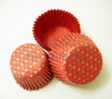 Mini tart/cake/petit four paper case/cups-RED W HEARTS-7cm