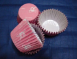 48pcs Pink with Ribbon Design Tart/Cake Paper Casing