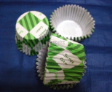 48pcs Green Sweet Cakes Design Tart/Cake Paper Casing