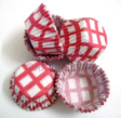 Mini tart/cake/petit four paper case/cups-RED CHECKED-5.5cm