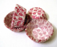 Mini tart/cake/petit four paper case/cups-RED SWIRLS