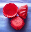 Mini tart/cake/petit four paper case/cup-RED W WORDS