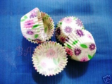 Mini tart/petit four paper case/cup-PURPLE PINK FLOWER