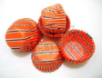 Mini tart/cake/petit four paper case/cups-ORANGE W BROWN STRIPE