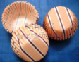 Mini tart/cake/petit four paper case/cups-LIGHT ORANGE W BROWN STRIPE