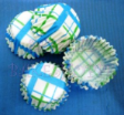 Mini tart/cake/petit four paper case/cups-BLUE & GREEN CHECKED-3.5cm