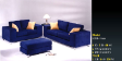 Caccina Fabric Sofa-8020-polar