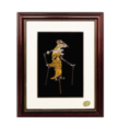 Wayang Kulit Plating In Wood Glass Frame