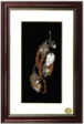 Black Paper in Wood Glass Frame