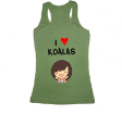 Ladies Casual by Capsuco -  I ♥ Koalas Green Colour Top