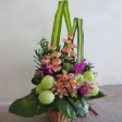 Floral Basket Arrangements with 1 Cymbidium & 12 Carnation