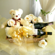 Birthday Gift Hamper or Gift Set with Teddy Bear and 2 Bottles of Wine