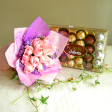 Birthday Floral Bouquet With Ferrero Chocolate Gift