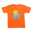 Ladies Casual by Capsuco - Cassette Cat Orange Colour T-Shirt