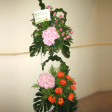 Congratulatory Floral Arrangement with 2 Hydrangeas, 10 Gerberas & 12 Roses