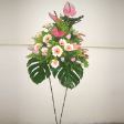 Congratulatory Floral Arrangement with 4 Anthuriums & 10 Gerberas