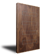 Plain Veneer Kitchen Cabinet Door with Groove Design - PV 1006-G12