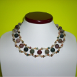 Women's Choker with Bloodstone & Jade (C004)