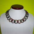 Women's Choker with Bloodstone & Smoky Quartz (C003)