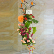 Congratulatory Floral Arrangement with 5 Bird of Paradies, 5 Red Ginger, 2 Heliconia Pendula & Gerberas