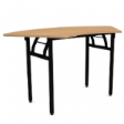 WOODSIDE CURVE - Fold-able, curved table. - Beech Colour