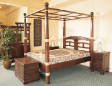 Solid Teak Wood Poster Bed Frame (PB04)