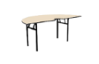 WOODSIDE Halfmoon Table DLX - Beech Colour - 1500(W) x 750(D) x 760(H)