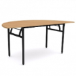 WOODSIDE Halfmoon Table - Beech Colour - 1500(W) x 750(D) x 760(H)