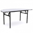 WOODSIDE Halfmoon Table - Grey Colour - 1500(W) x 750(D) x 760(H)