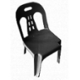 PLASTO Standard Chair - Plastic Black  (Recycled PP)